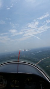 View from the L-23 on tow